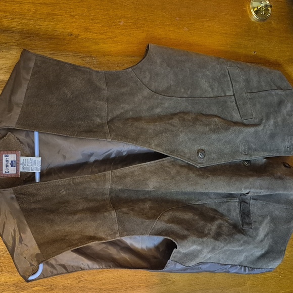 Brooks Brothers Dark Brown Suede Vest - Picture 1 of 5